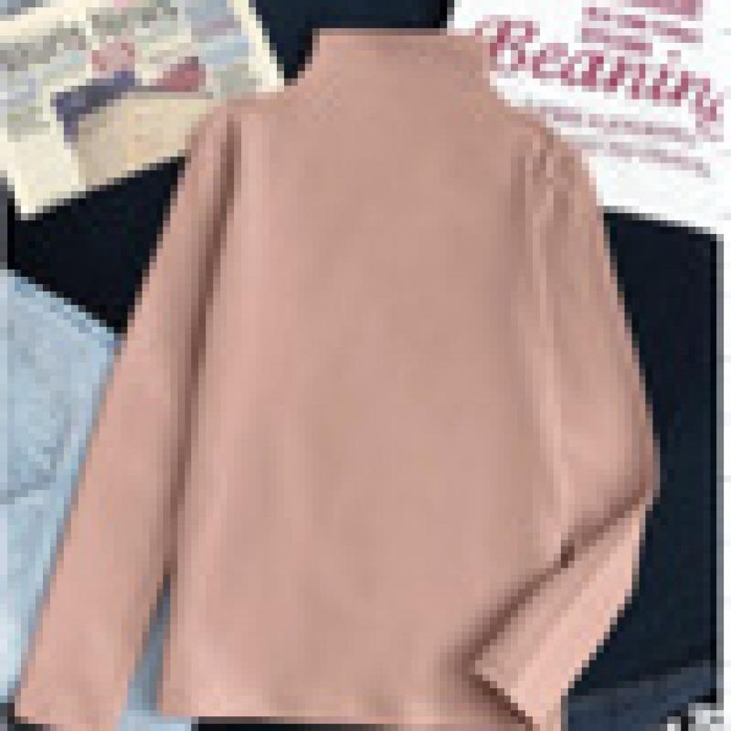 

Однотонная футболка с длинным рукавом Женский топ XXL