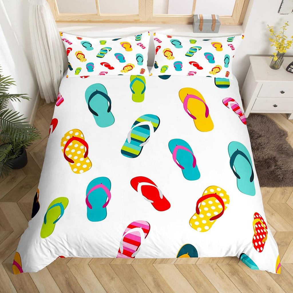 Summer Theme Duvet Cover For Teens Adults Duvet Cover Queen Lightweight Down Room Decor 2 Pillowcases 1 Duvet Cover No Comforter
