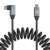 SmallRig To Cable To with Spring Data 90 20Gbps Data PD 100W Fast Charging for and Product 4792 USB-C USB-C (Straight Angled) Coil, Transfer, Degree,
