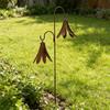Artistic Iron Flower Petal Ground Spikes Decorative Garden Stakes For Enhancing Garden Or Patios Aesthetics