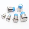 12/16/19/22mm Metal Push Button Switch Waterproof Momentary Latching Power Switch No LED Start Stop On/Off High Head Flat Head Switches4