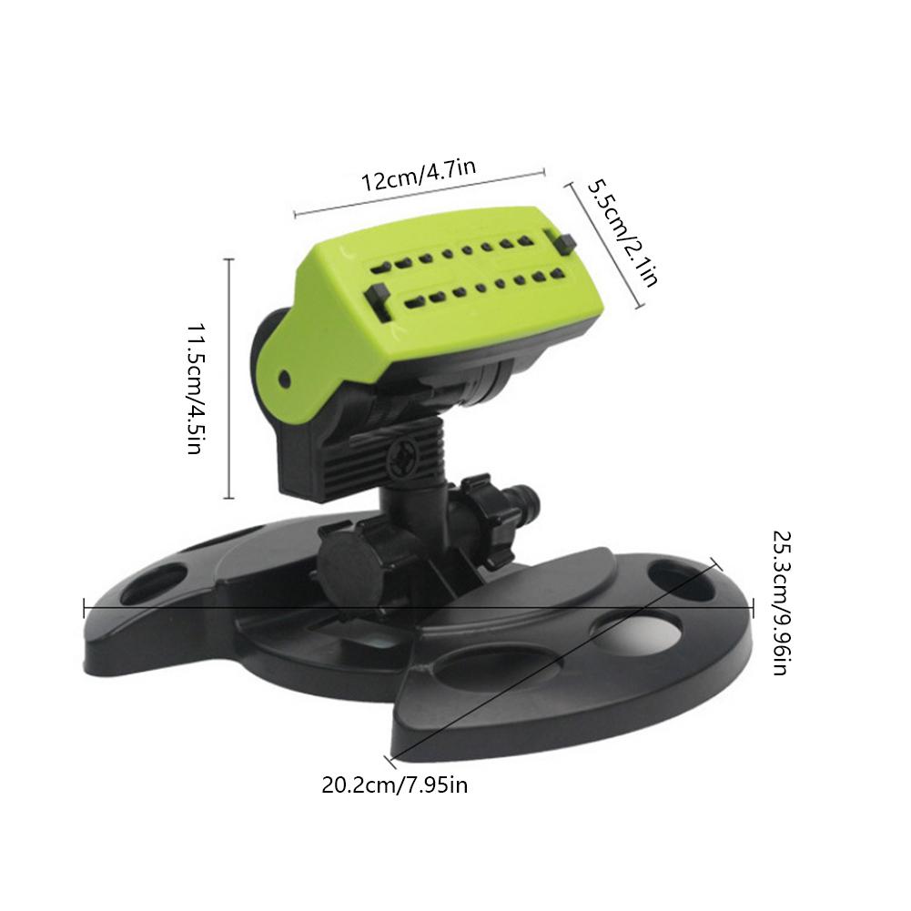 Large Coverage Lawn Sprinkler Adjustable Irrigation Watering System 16 Holes Rotating Lawn Sprinkler for Outdoor Yard Garden