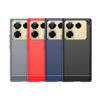 Luxury Business Shockproof TPU Phone Cover for Infinix Note 40 Pro Plus 4G 5G Brushed Texture Anti-fall Armor Protect Soft Case