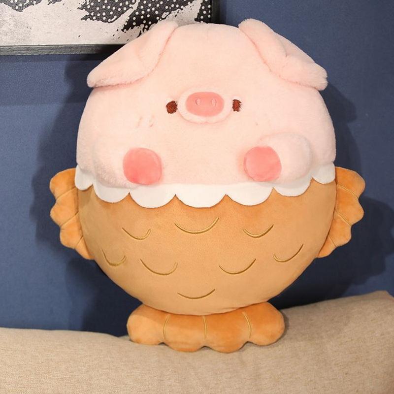 Cute Snapper Pig Plush Toy Plushie Stuffed Soft Pink Piggy Accompany Sleeping Pillow Hug Pillow For Girl Birthday