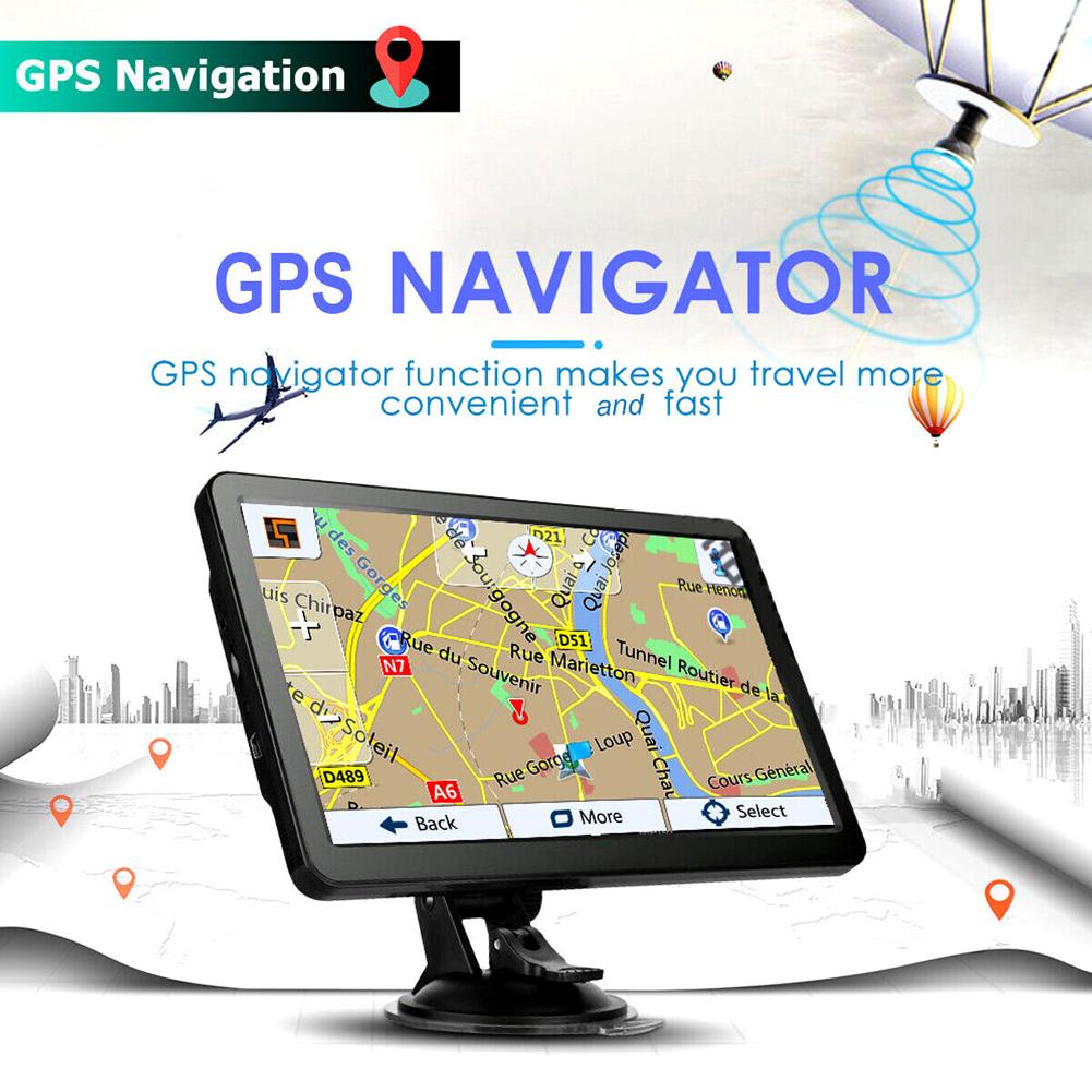 7 Inch HD Car GPS Navigation FM Transmitter Car GPS Navigator 256MB+8G Sat Nav Australia North America Europe Map Voice Reminder