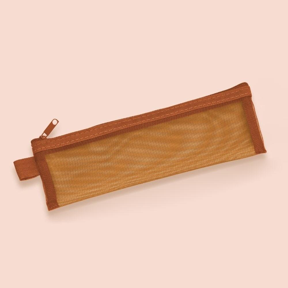 Nylon Mesh Pen Bag Square Shape Stationery Pouch Pencil Case Student Examination Pouch