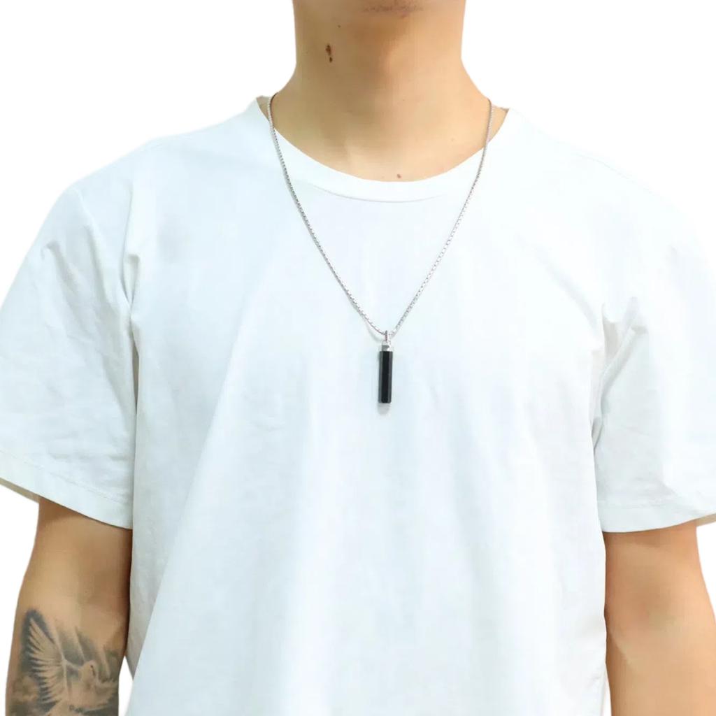 Chamica High Quality Onyx Classic Men's Daily Stainless Steel Necklace Fine Jewelry