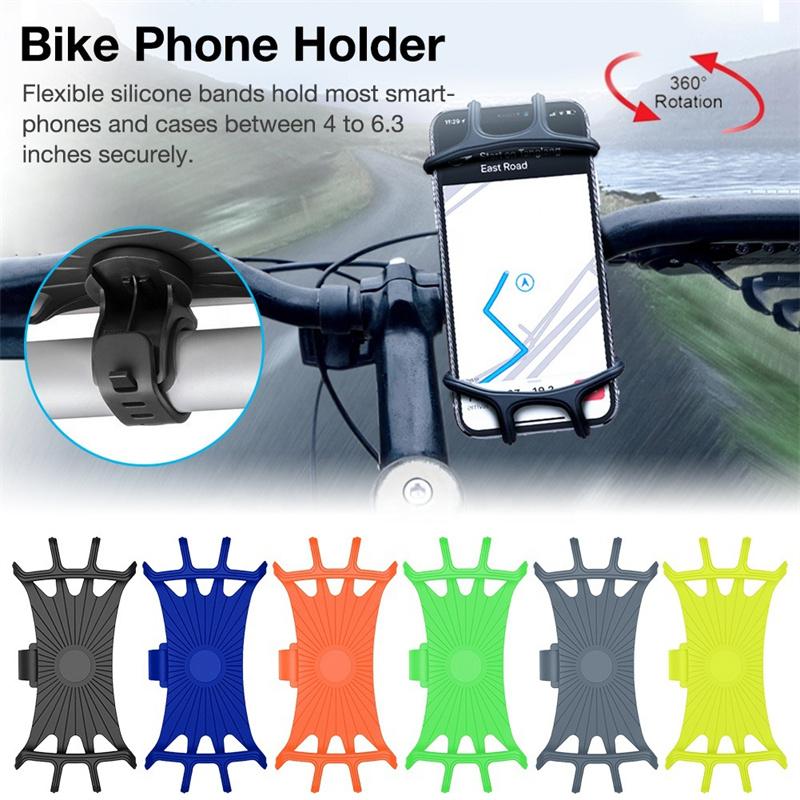 1/2/4/6PCS Black Universal Phone Holder Baby Stroller Accessories Mobile Phone Holder Rack 360 Rotatable Baby Pram Cart