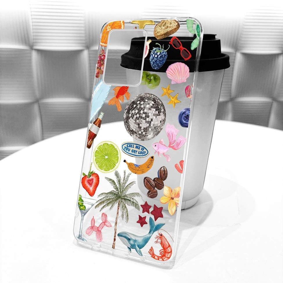 For Vivo Y33s 5G Clear Case Aesthetic Luxury Cute Cat Fashion Butterfly Funny Painted Casing For Vivo V2166A