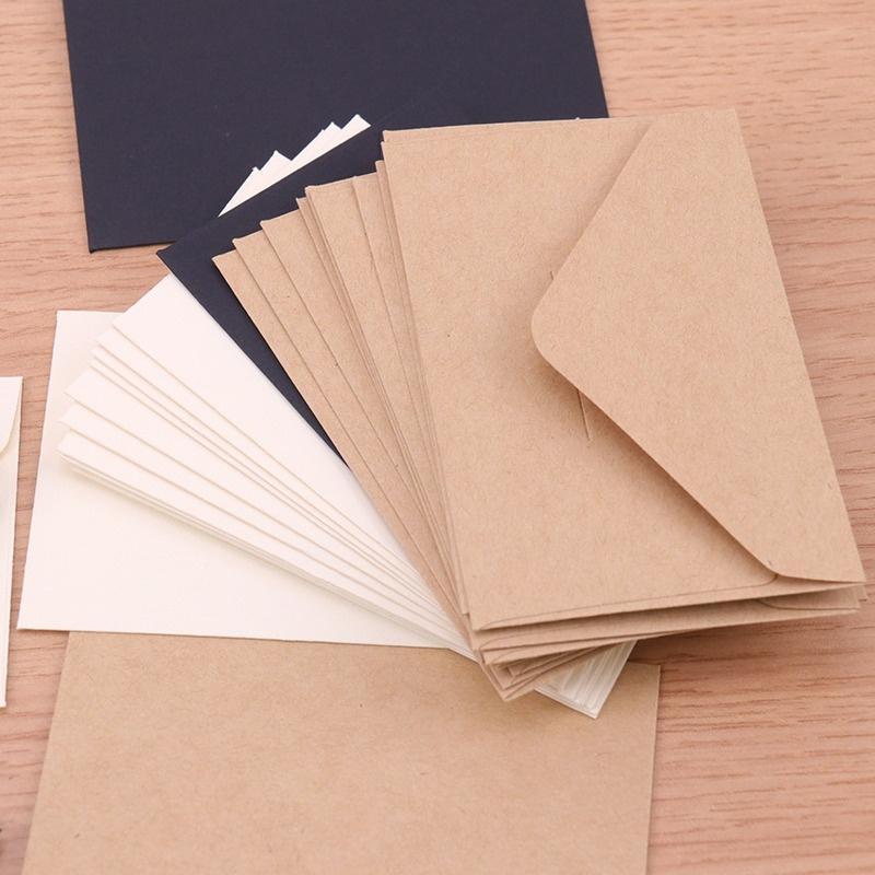 20PCS Blank Mini Kraft Paper Envelopes Wedding Invitation Envelope Gift Envelope