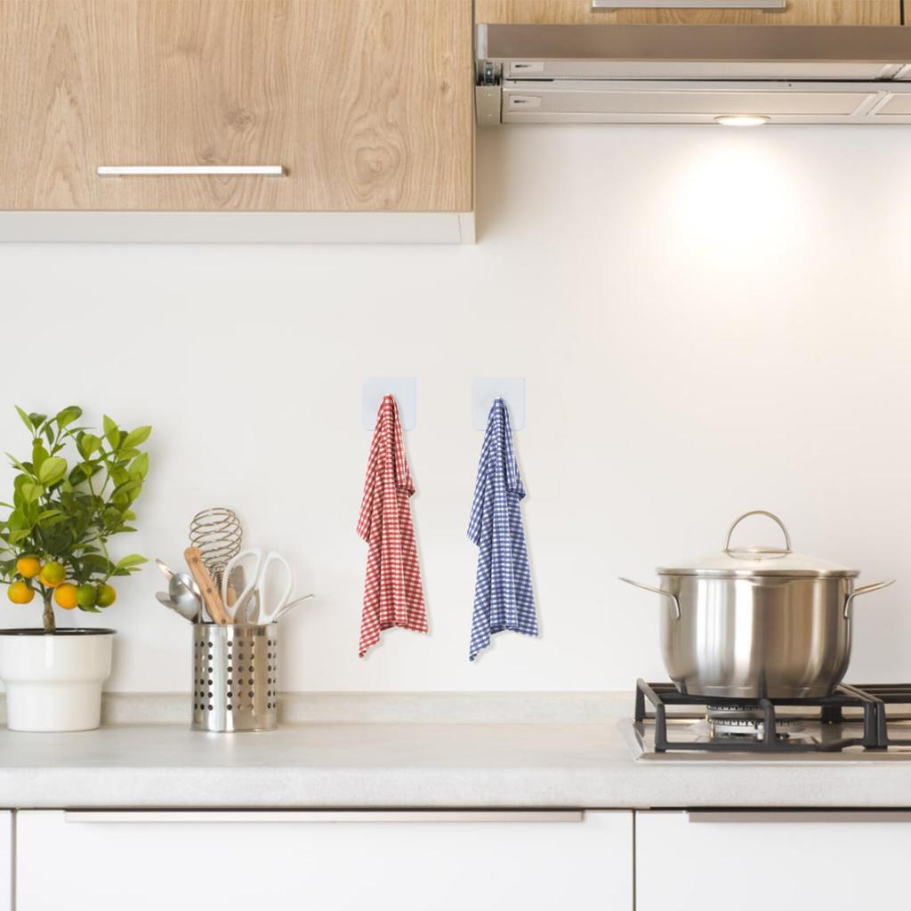 Amosfun Thumb Tacks, Leave-No-Make Wall Hooks, Strong Adhesive Hooks, No Drilling, No Damage To Walls, Removable, Screw-Free, Waterproof, Moisture-Pro