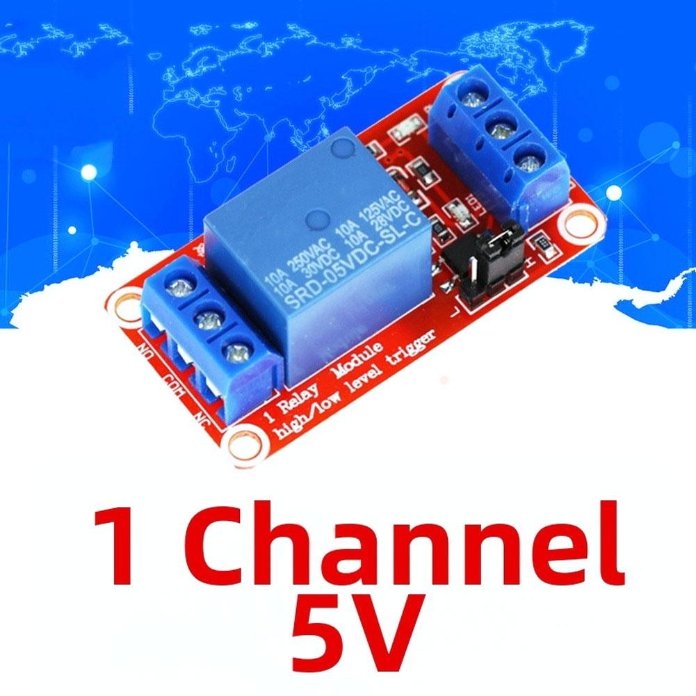 1-Channel DC Relay Module with Optocoupler Isolation for 5V 12V 24V Control Lines in Robotics and IoT Device Control