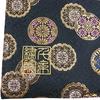 Senshishuin Nishijin Brocade Drawstring Bag Gold Circle Large (Lined) Crest/Black,