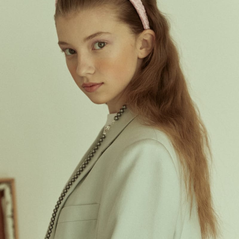 Elizabeth Moments Light Pink Jacquard Headband