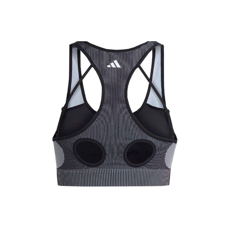 adidas Rui Zhou Collaboration FW23 Hollow Design Low-Intensity Fitness Sports Bra Women Underwear Black White IB1257