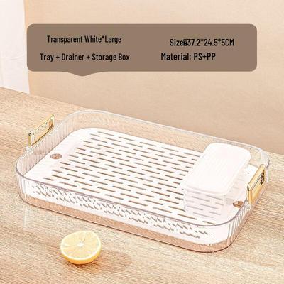 Rectangular Clear Cup Tray Set