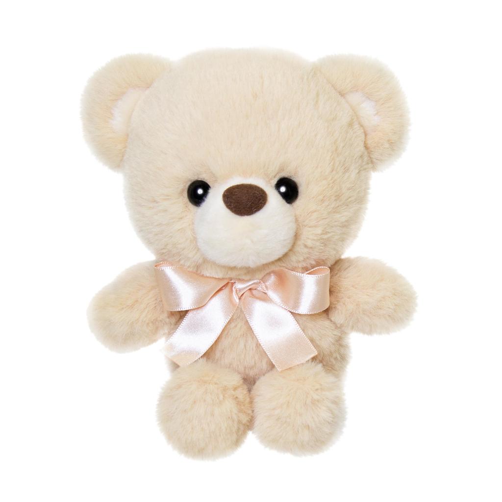 Aurora Plush Toy, Fluffy Bear with Ribbon, Beige, SS