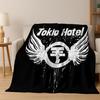 Coperta in Flanella Artistica Tokio Hotel Bill Tom Kaulitz Rock Music, Morbida e Accogliente Coperta da Divano/Letto per Casa Camera da Letto Coperta Regalo