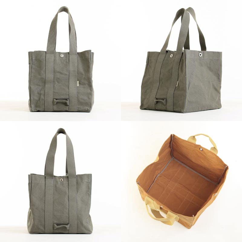 Hinomoto Canvas Outdoor Firewood Camel Made in Also suitable for carrying drinking water and 39cm high x 39cm wide x 39cm Bag, (Water-Repellent