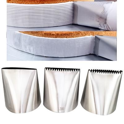3 Pezzi Ugello Extra Large in Acciaio Inossidabile, Ugelli per Pasticceria, Strumenti per Decorare Torte alla Crema, Punta per Pasticceria, Accessori per Cottura Fondente,