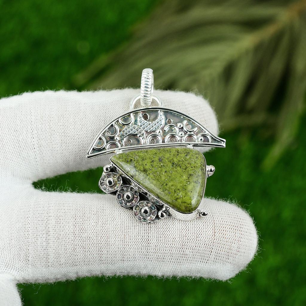 Gift For Women Jewelry Pendant 925 Sterling Silver Natural Gogunjula Gemstone