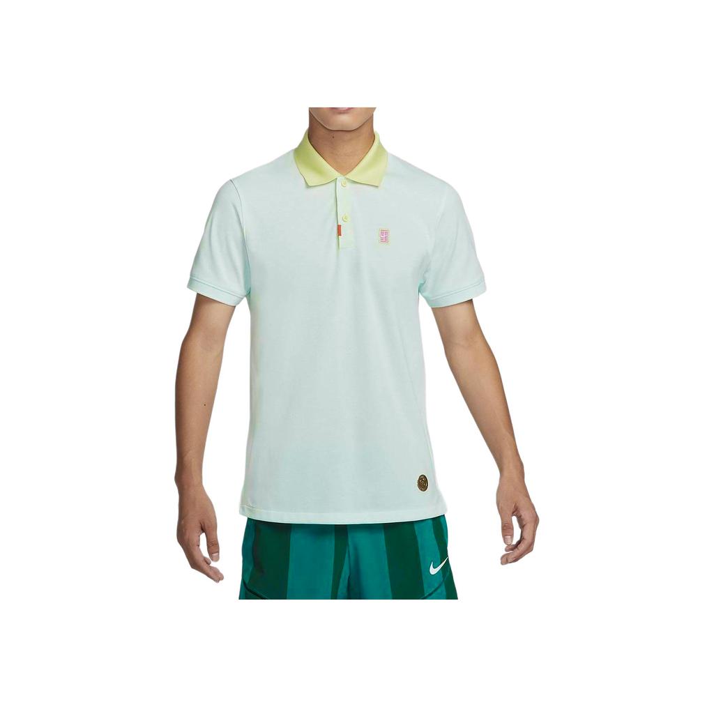 Nike Heritage Color Block Kragendesign Bequemes Atmungsaktives Kurzarm-Poloshirt Herren Poloshirts Hellgrün HM4460333