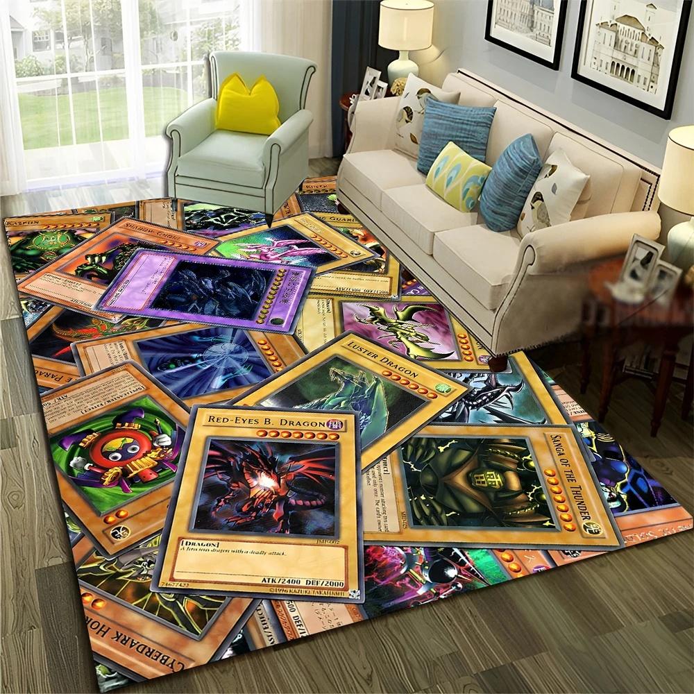 

Y-Yu-Gi-Oh Monster Card Anime Rug Cartoon Floor Mat for Living Room and Bedroom Decorative Doormat Kids Area Carpet Non-slip Rug 40x60cm