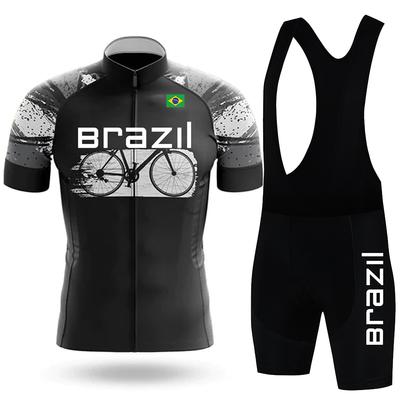 2024 Brazílie Cyklistické oblečení Pánské Letní Set cyklistického dresu s krátkým rukávem MTB Mallot Ciclismo Hombre Silniční Týmové Cyklistické Košile Oblek