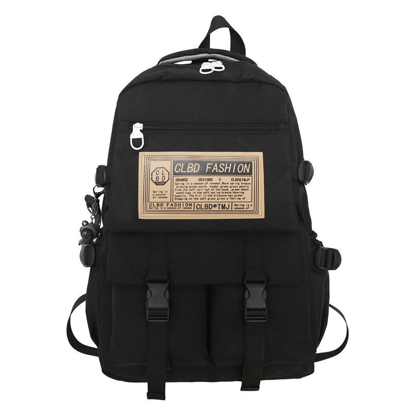 Student backpack Fashion Harajuku commuter computer backpack Large capacity outdoor leisure travel bag Lightweight waterproof