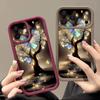 Shockproof Phone Case For iPhone 17 Pro Max Shining Fantasy Tree Butterfly Silicone Cover For iPhone 16 Pro Max Cover iPhone 15 14 13 12 11 16E