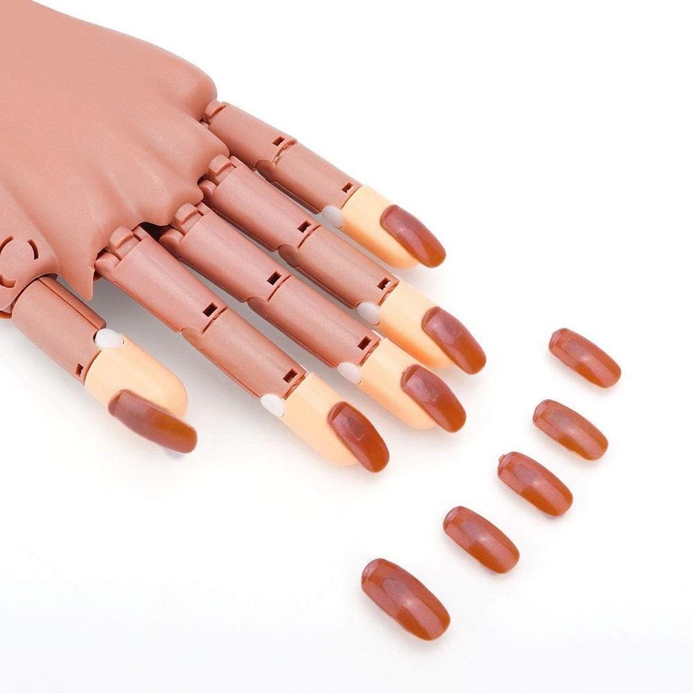 300pcs Acrylic Material Acrylic Nail Practice Fingers False Nail Tips Nail Art Practice