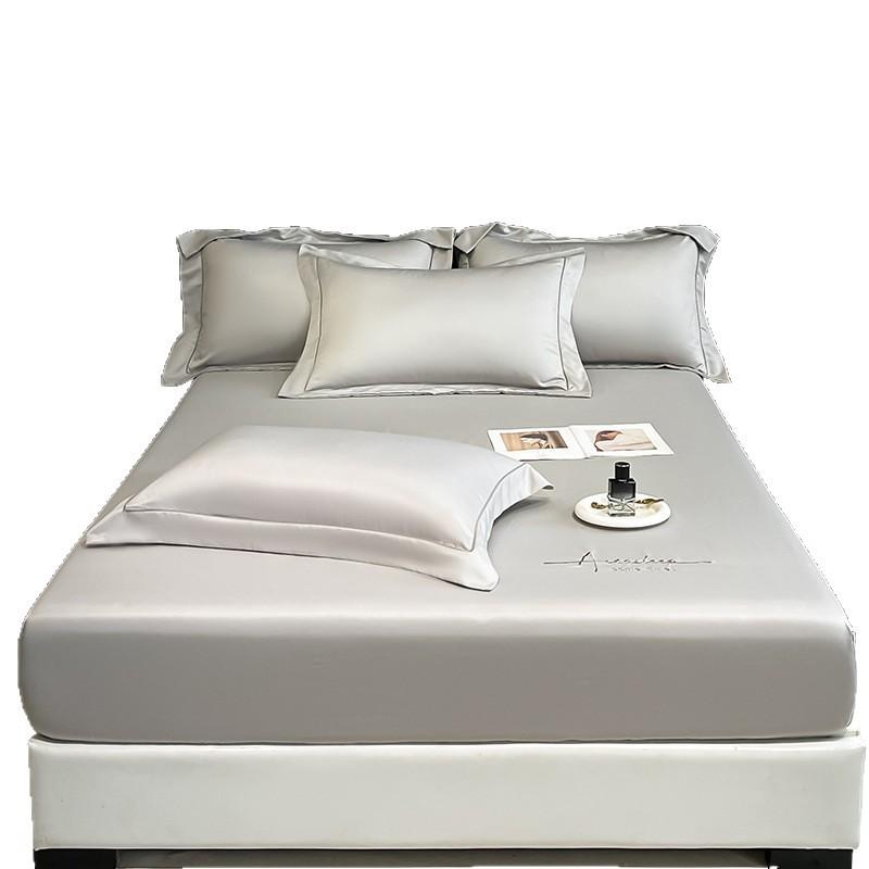 Summer Ice Silk Bed Sheet Single Piece Mattress Protector 25 New Solid Color Bed Cover Dust Cover Summer Sheet