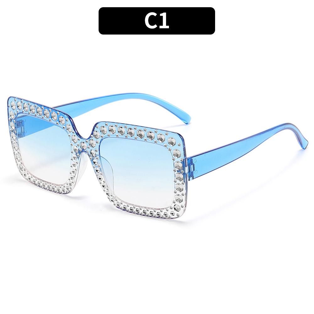 Oversized Gypsy Rhinestone Sunglasses European American Vintage Style Unique Versatile Street Snap Women Influencer Uv Shades