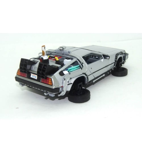 Back to the Future DeLorean Time Machine Diecast Car 1/24 Scale DELOREAN BACK TO THE FUTURE 2 Flying Mode Transformation