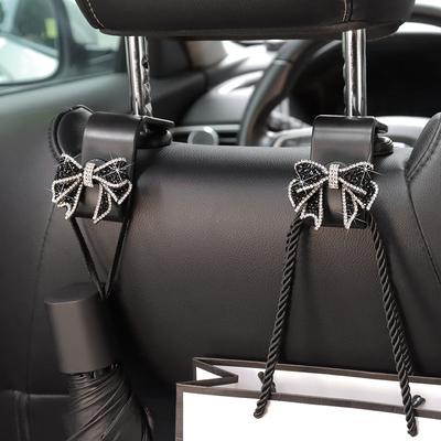 Niedliche Sicherheits-Sitzhaken Fahrzeugkopfstützen-Organizer Lebensmittelaufhänger Tasche Autozubehör Diamant-Schleifenhaken Aufbewahrungszubehör