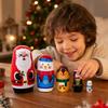 Wooden Nesting Dolls Toy for Kids, Birthday Christmas Gift