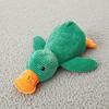 [Chew-Resistant Duck Toy] Chew-Resistant Interactive Yellow Duck Doll with Squeaking Sound | 3 Colors, Bite-Type Plush Toy for Cats&Dogs-Pet Supplies