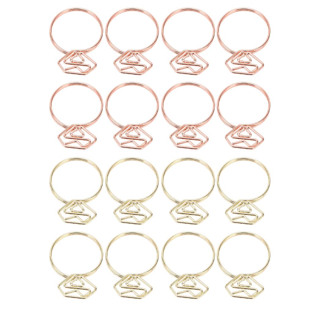 100Pcs Cute Paper Clips  Style Anti Slip Sturdy Electroplated Metal Fancy Paperclips for Family 