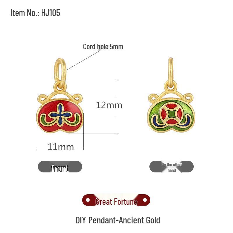 Ancient Gold Sand Cloisonné Beads for DIY Jewelry: Small Drop Pendant Necklace & Bracelet Accessories