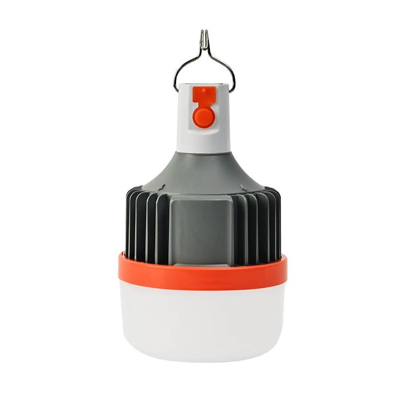 Bombilla LED recargable portátil para camping, luz de emergencia brillante para exteriores e interior