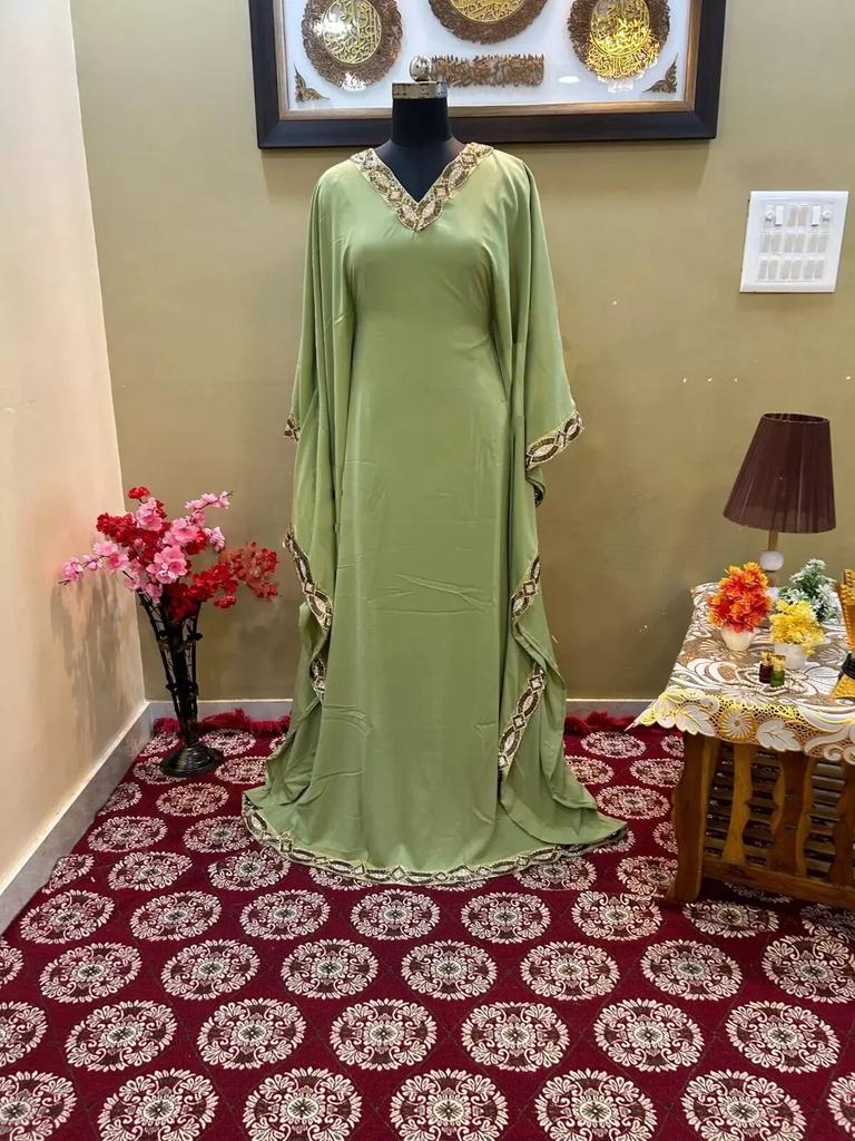 Farasha Dress Long Gown Stylish Georgette New Moroccan Dubai Kaftan Abaya