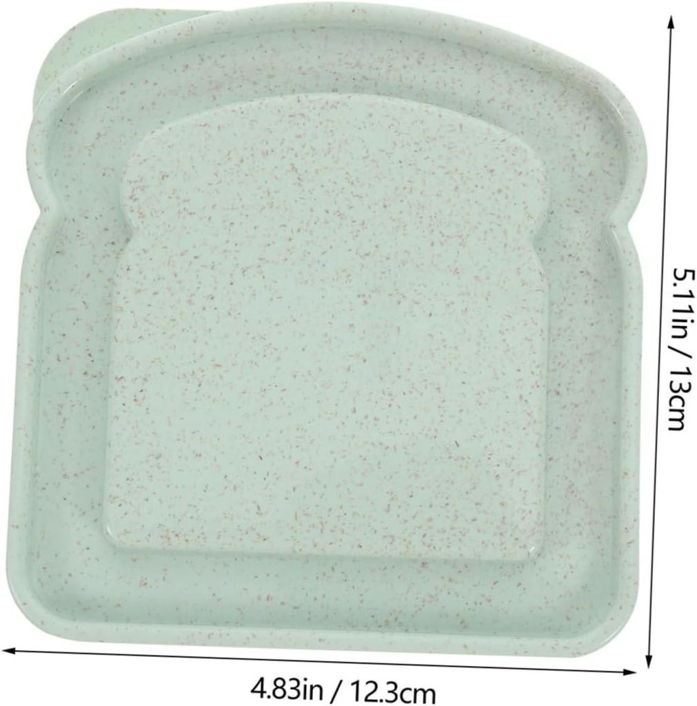 Sandwich Holder Lunchbox Bakery Boxes Bamboo Fiber Portable Lunch Box Loaf Bread Sandwich Containers Sealable Containers 1pcs