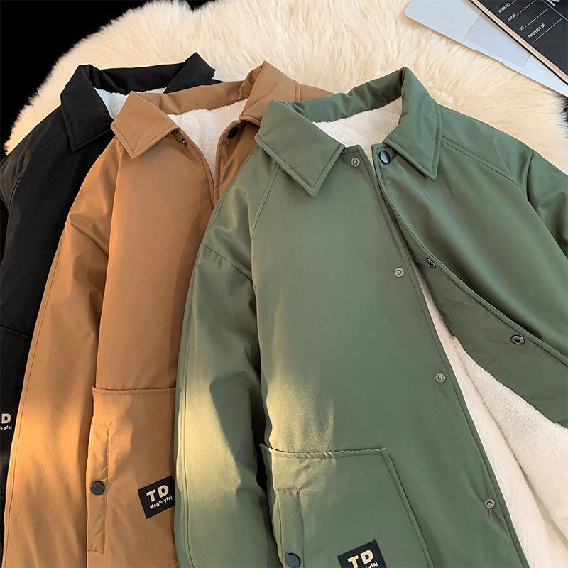 Флис и более толстая зимняя теплая хлопковая одежда свободная американская — фото 4