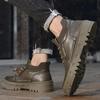Designer Herren Echtleder Schuhe Mode High Top Schuhe Winter Stiefeletten Herren Arbeitskleidung Schuhe Dicke Sohle Erhöhte Schuhe