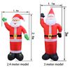 1.2-3m Outdoor Christmas Inflatable Gas Mold With Led Light Santa Claus Wave Restaurant And Mall Welcome Decoration New Year