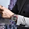 LIGE Men's Green Waterproof Quartz Calendar Sports Wristwatch