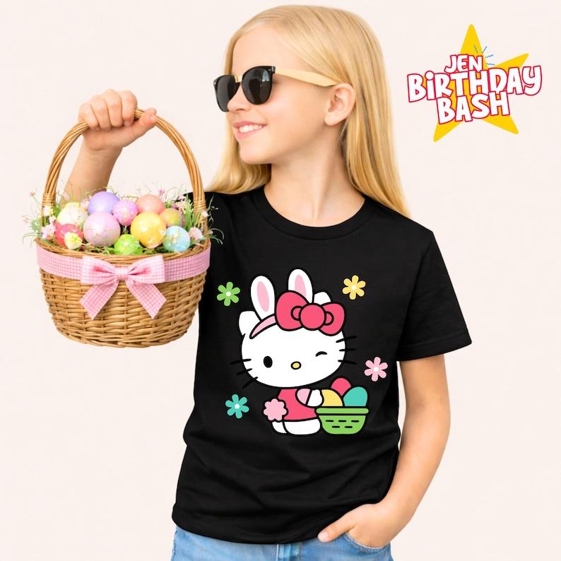 Kitty Easter Day T Shirt ,Happy Easter, Gift for Girls ,Sanroo Custom Tee 110