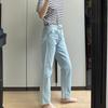 Nordic Niche TOT Original Classic Mid-High Waist Straight-Leg Twisted Seam Washed Jeans
