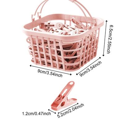 30 pezzi pratici mollette per bucato in plastica mollette per bucato mollette per bucato organizer per trapunte e asciugamani con cestino