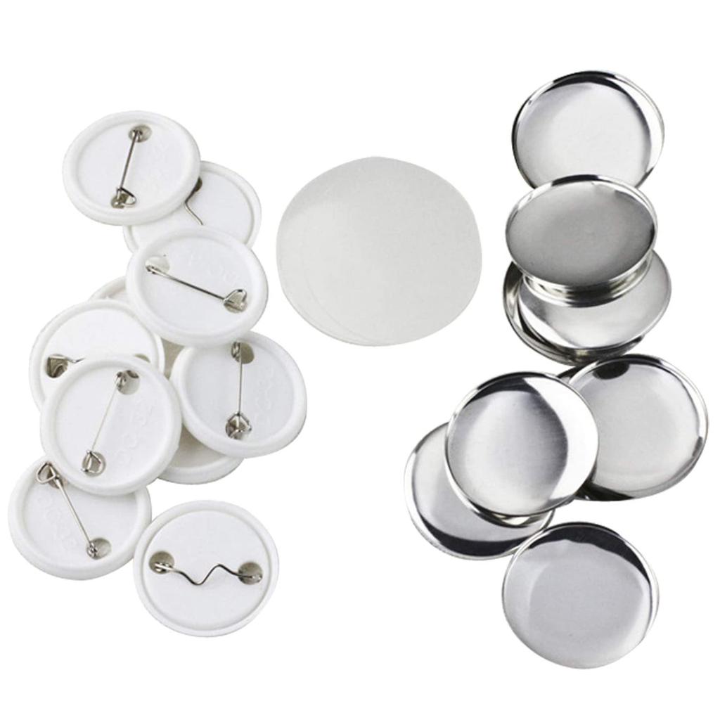 Badge Parts 58mm Badge Machine Materials DIY Production Parts Set 100 Pieces [Chandini]